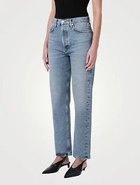 90s Pinch Waist Straight Jeans