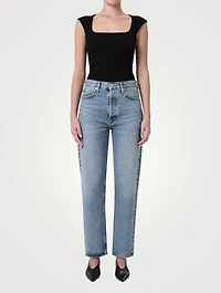 90s Pinch Waist Straight Jeans