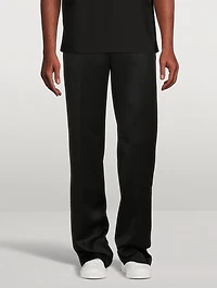 Wool-Blend Straight-Leg Pants