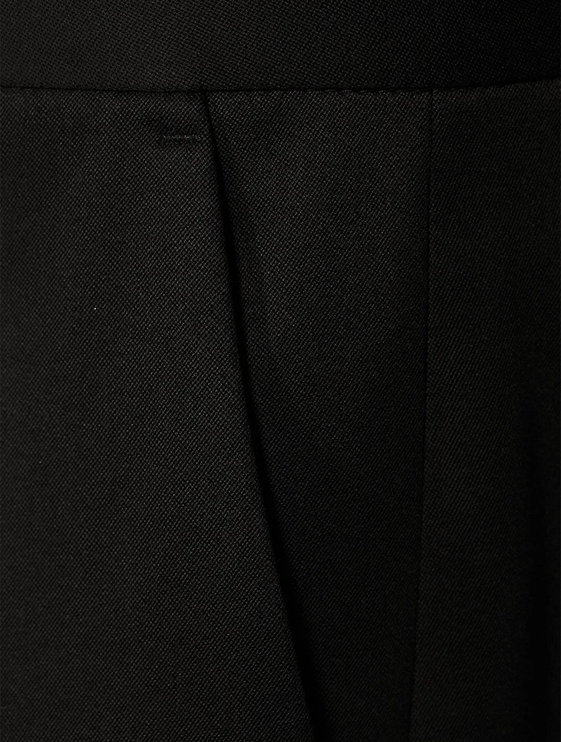 Wool-Blend Straight-Leg Pants