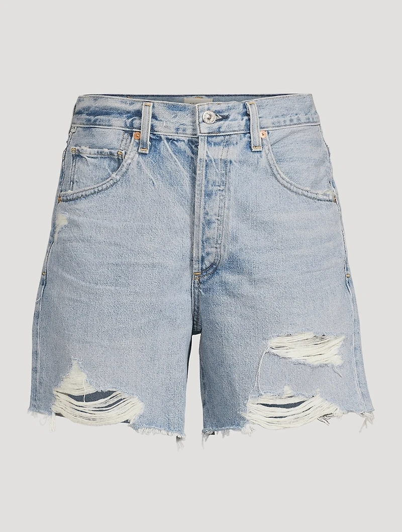 Elle V-Front Denim Shorts