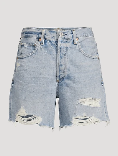 Elle V-Front Denim Shorts