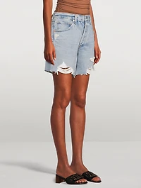 Elle V-Front Denim Shorts