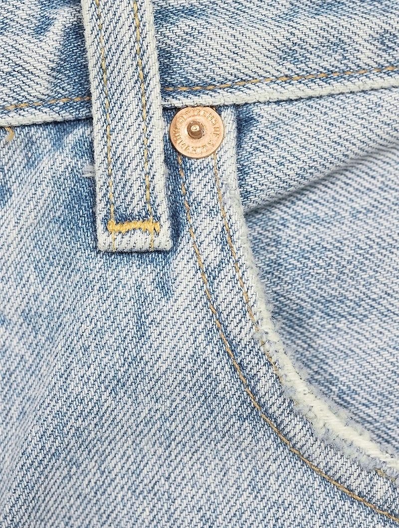 Elle V-Front Denim Shorts