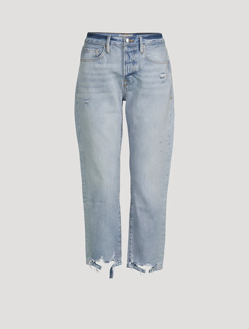 Le Original Distressed Straight Jeans