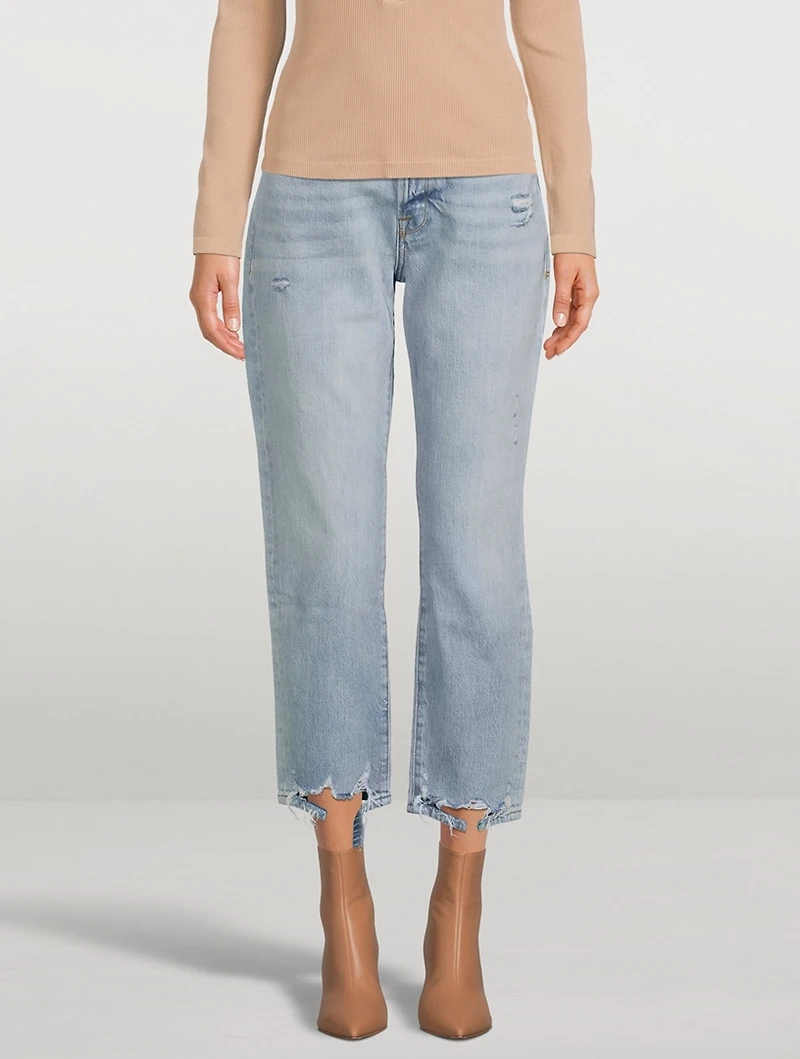 Le Original Distressed Straight Jeans