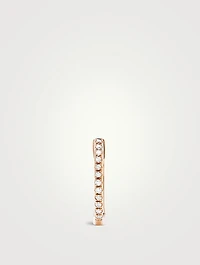 Mini 14K Rose Gold Huggie Hoop Earring With Diamonds