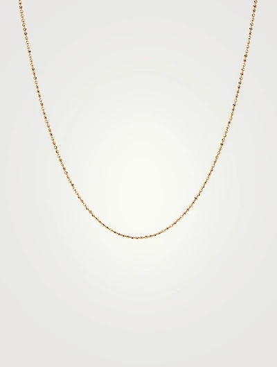 14K Rose Gold Faceted Chain Necklace