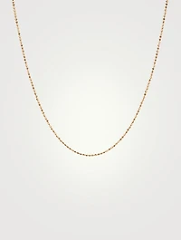 14K Rose Gold Faceted Chain Necklace