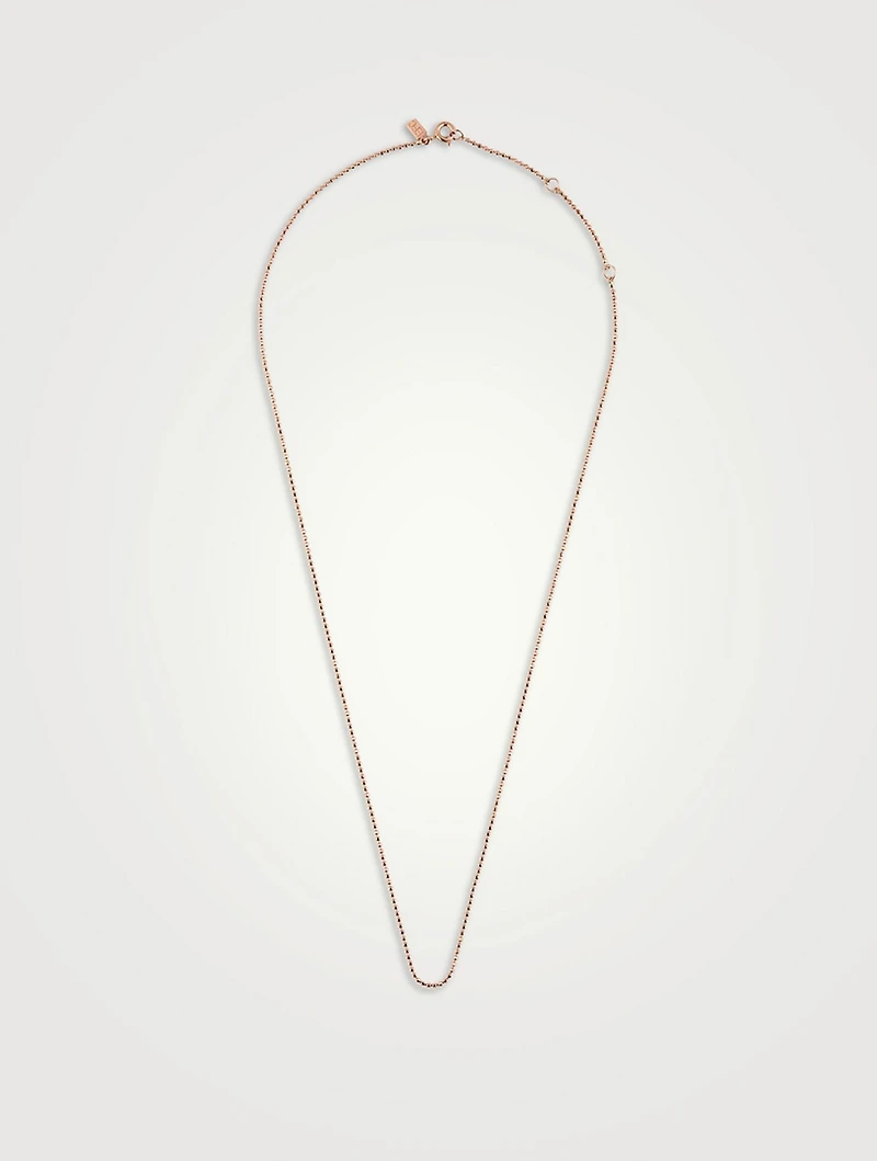 14K Rose Gold Faceted Chain Necklace