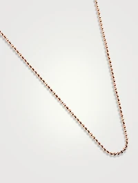 14K Rose Gold Faceted Chain Necklace