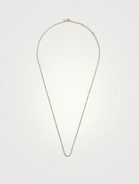 14K Gold Faceted Chain Necklace