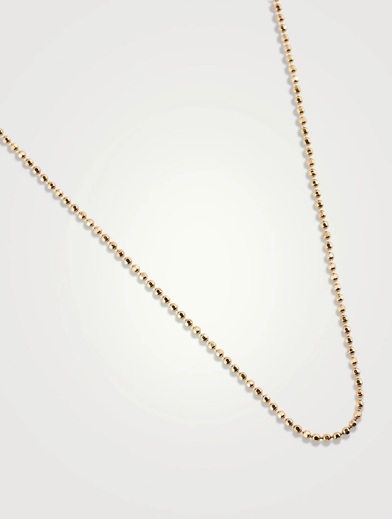 14K Gold Faceted Chain Necklace