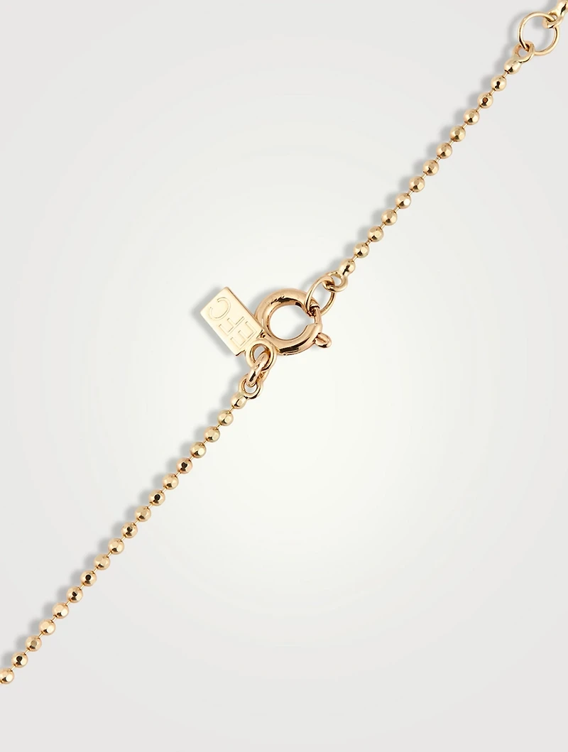 14K Gold Faceted Chain Necklace