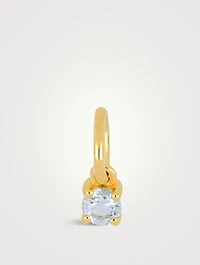 14K Gold Aquamarine Birthstone Charm Pendant