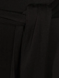 Long-Sleeve Wrap Midi Dress