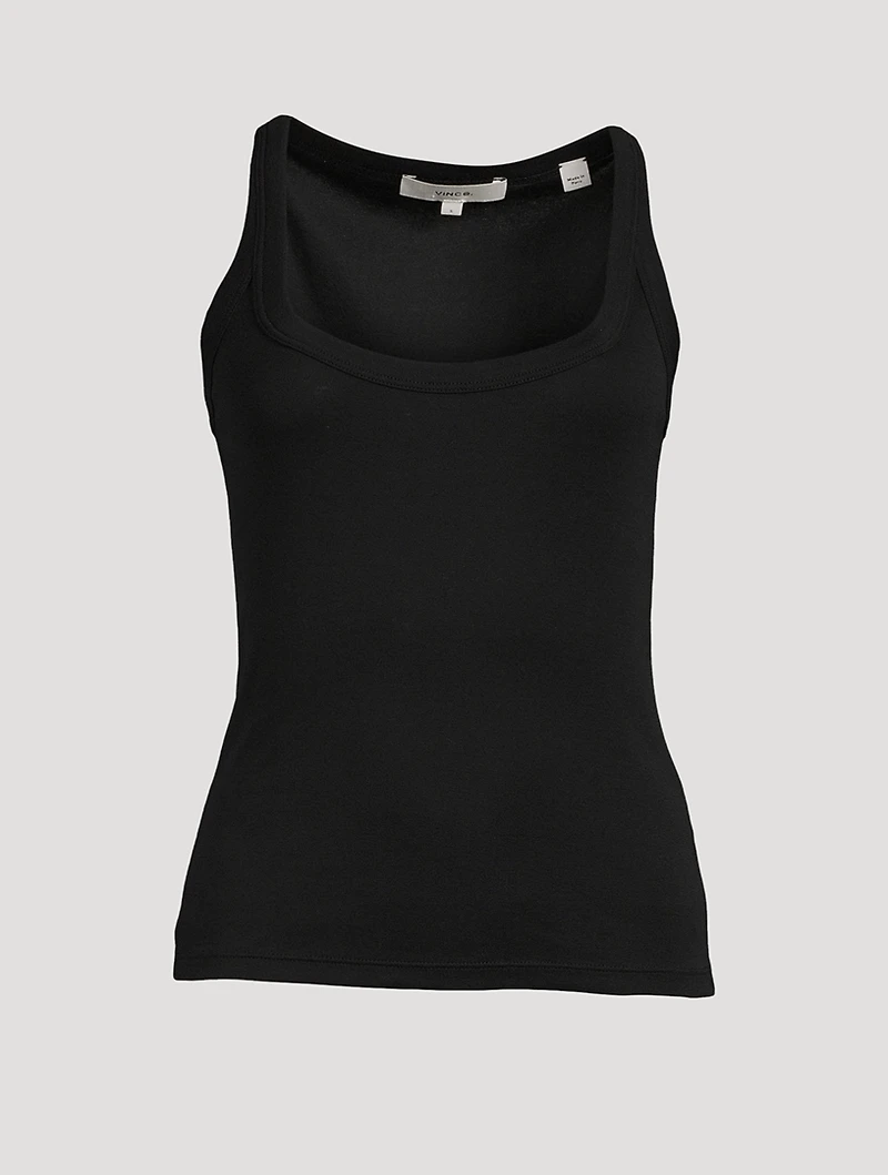 Pima Cotton Scoop Neck Tank Top