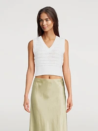 Tuck Stitch Organic Cotton Vest