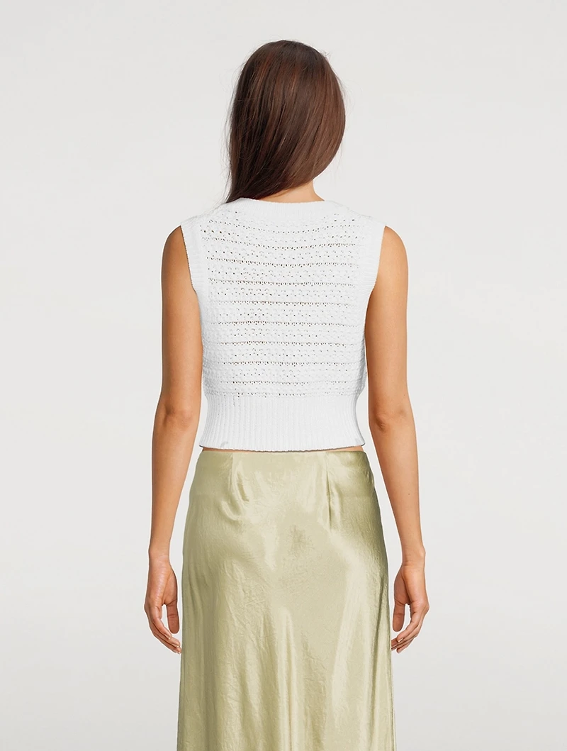 Tuck Stitch Organic Cotton Vest