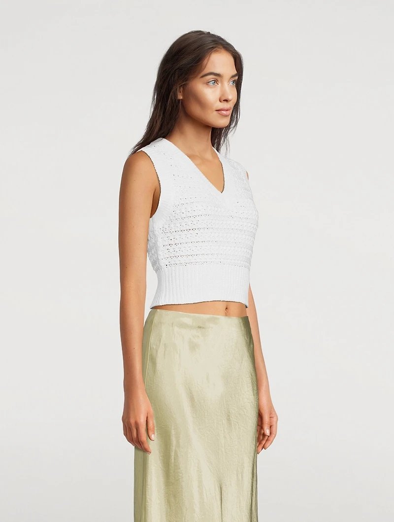 Tuck Stitch Organic Cotton Vest