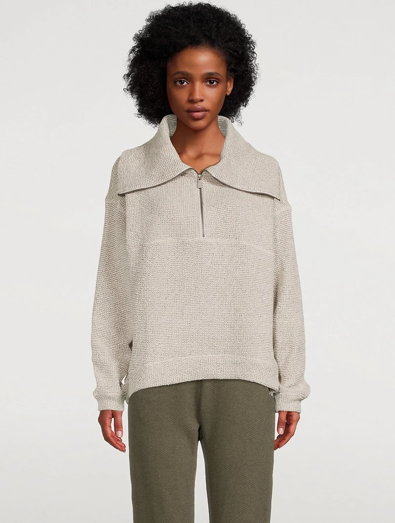 Restful Boucle Half-Zip Sweatshirt