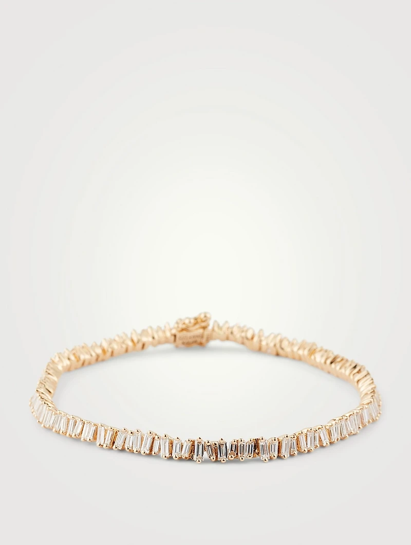 Mini Fireworks 18K Rose Gold Tennis Bracelet With Diamonds