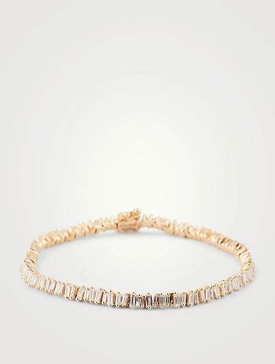 Mini Fireworks 18K Rose Gold Tennis Bracelet With Diamonds