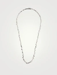 Fireworks 18K White Gold Zig-Zag Tennis Necklace With Diamonds
