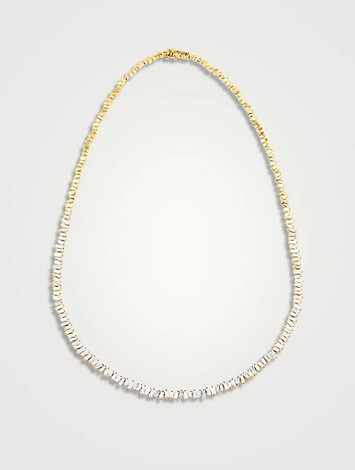 Fireworks 18K Gold Tennis Necklace With Diamonds