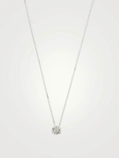One-Of-A-Kind 18K White Gold Pendant Necklace With Diamonds