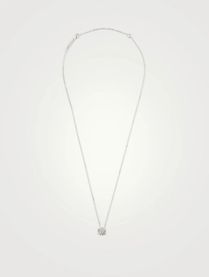 One-Of-A-Kind 18K White Gold Pendant Necklace With Diamonds
