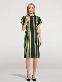 Cotton Voile Tunic Dress Stripe Print