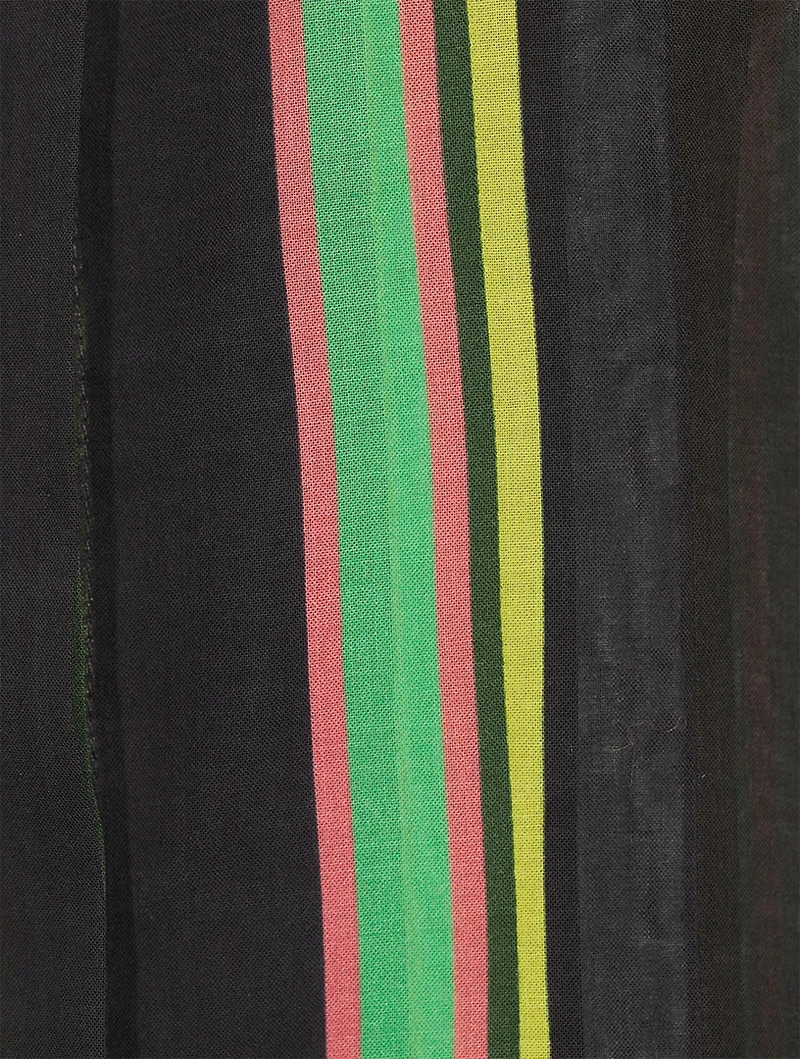 Cotton Voile Tunic Dress Stripe Print