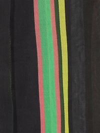 Cotton Voile Tunic Dress Stripe Print