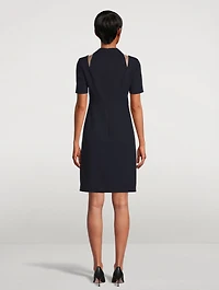 Sheath Dress With Tulle Inserts