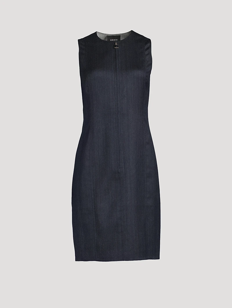 Reversible Wool Double-Face Sheath Dress
