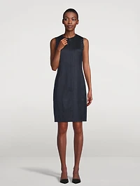 Reversible Wool Double-Face Sheath Dress