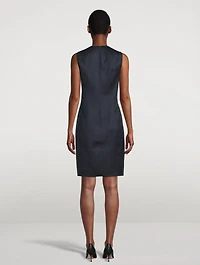 Reversible Wool Double-Face Sheath Dress