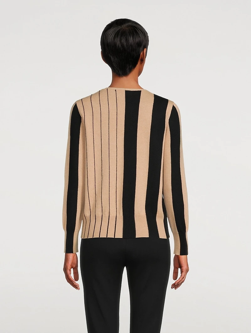 Stripe Jacquard Cashmere Sweater