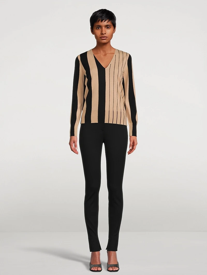 Stripe Jacquard Cashmere Sweater
