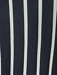 Striped Cashmere Silk Short-Sleeve Sweater