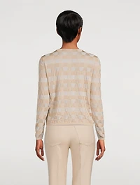 Trapezoid Jacquard Silk Sweater