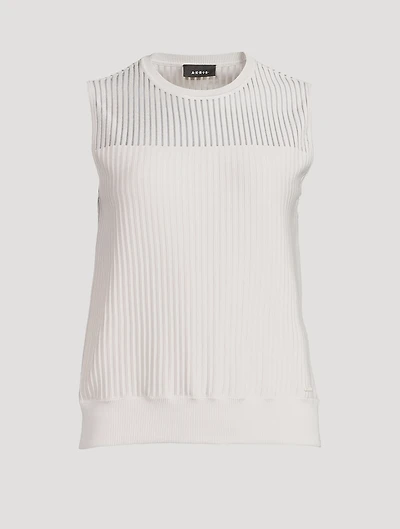 Silk Cotton Sleeveless Sweater