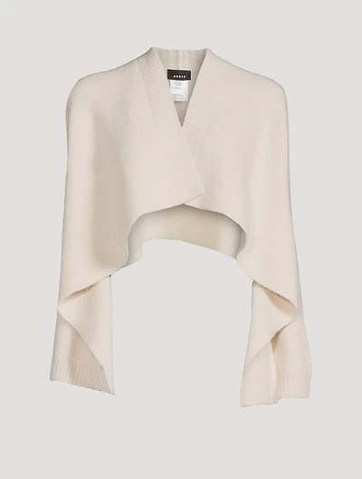 Cropped Bouclé Cape