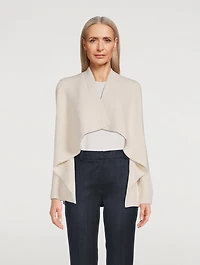 Cropped Bouclé Cape