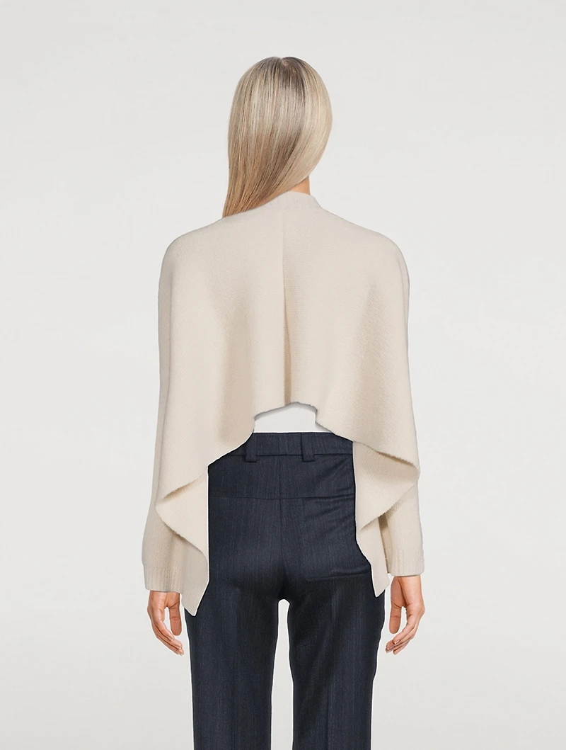 Cropped Bouclé Cape