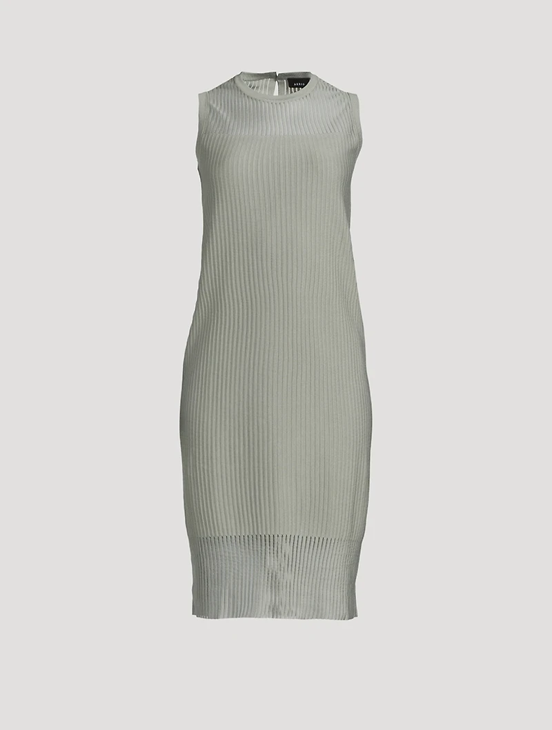 Silk Cotton Knit Midi Dress