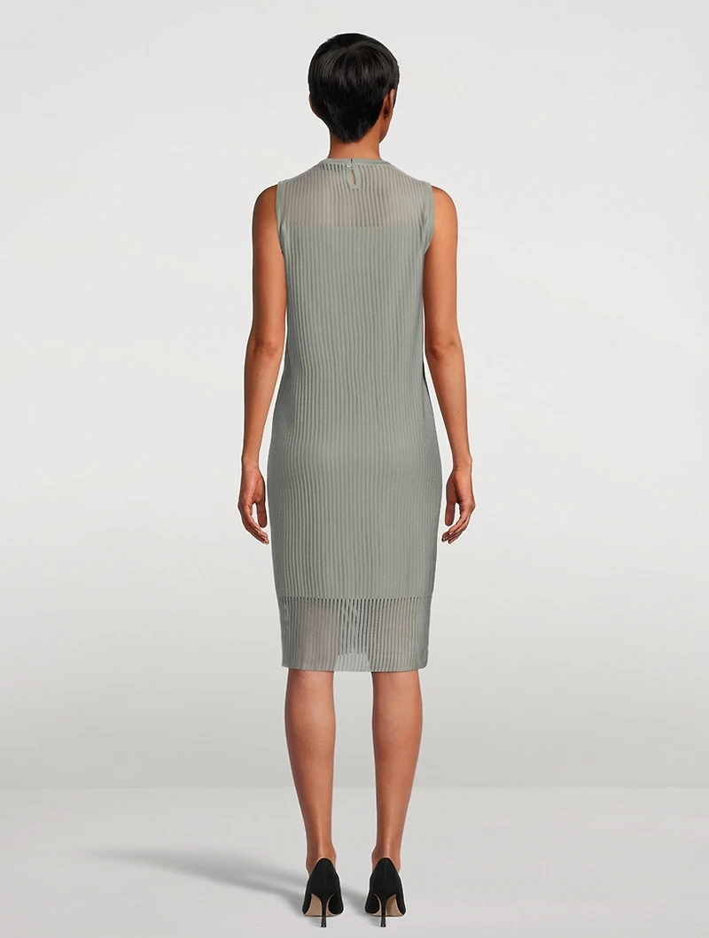 Silk Cotton Knit Midi Dress
