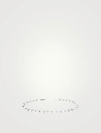 Fireworks 18K White Gold Thin Bangle Bracelet With Diamonds