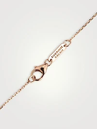 18K Rose Gold Fireworks Bar Necklace With Pink Sapphires And Diamonds
